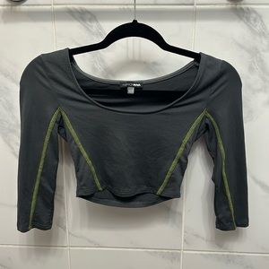 Charcoal gray crop top